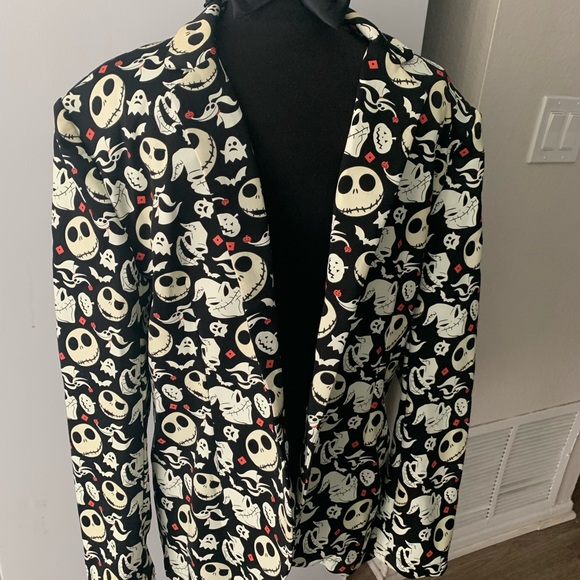 Disney Nightmare before Christmas glow in the dark jack suit Adult costume - Picture 1 of 4